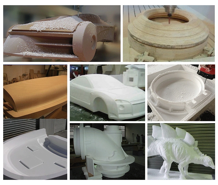 Large Styrofoam 3D Boat Mould Making Machine 5 Axis Milling CNC Router